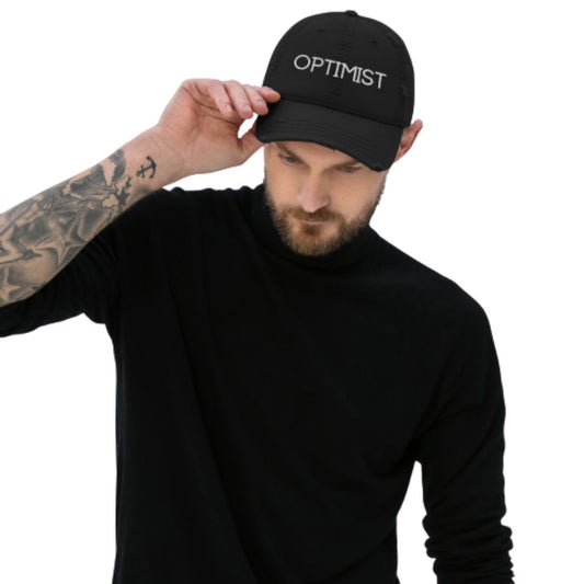 Optimist Distressed Dad Hat Baseball Cap