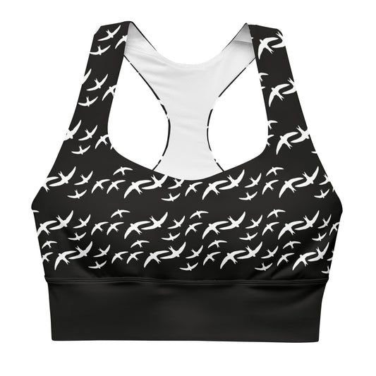 Patterned Extra Supportive Longline Sports/Yoga Bra