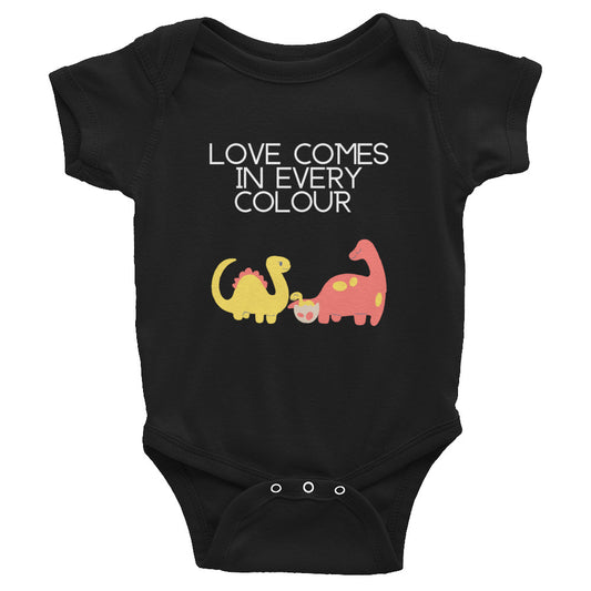 Love Comes in Every Colour Baby Short Sleeve One Piece Onesie