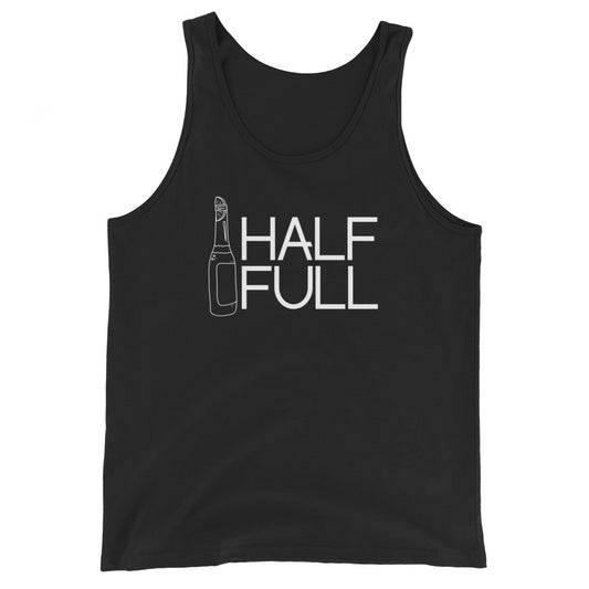 Half Full Unisex Tank Top