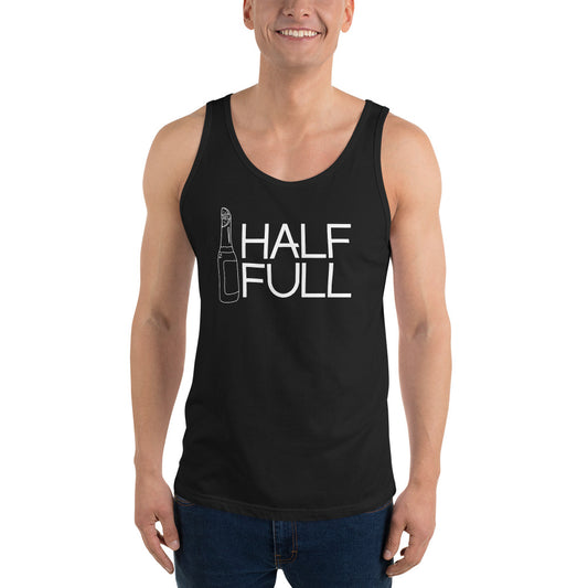 Half Full Unisex Tank Top