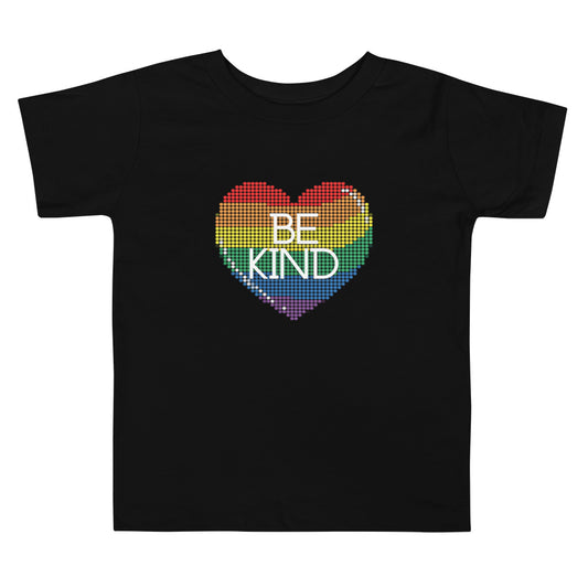 Be Kind (Rainbow Heart) Toddler Short Sleeve Tee
