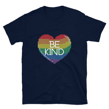 Be Kind Rainbow Heart Short-Sleeve Unisex T-Shirt