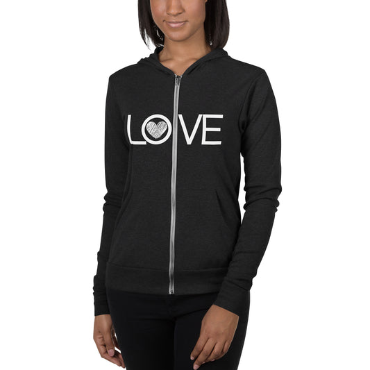 Luxe Love Unisex Lightweight Zip Hoodie