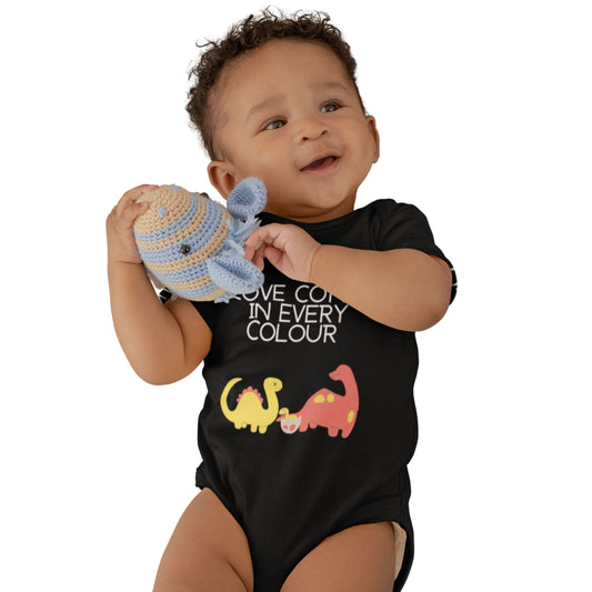 Love Comes in Every Colour Baby Short Sleeve One Piece Onesie