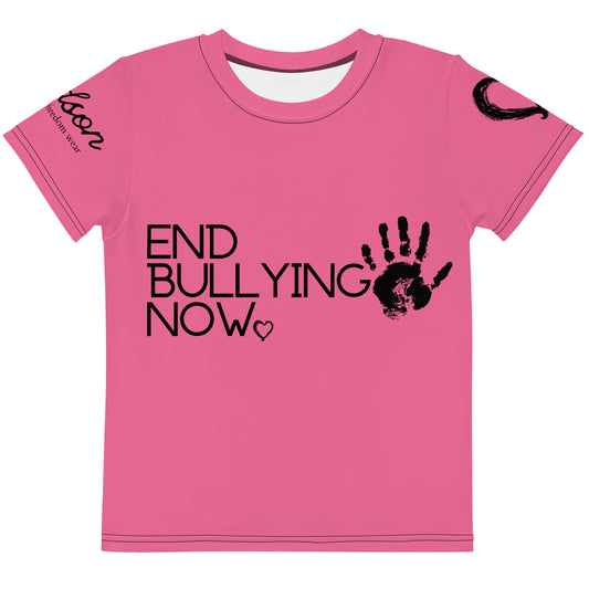 PINK SHIRT DAY End Bullying Now Kids Crew Neck T-Shirt (sizes 2T-7)