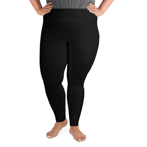 Namaste Solid Black Plus Size Yoga/Sport Leggings