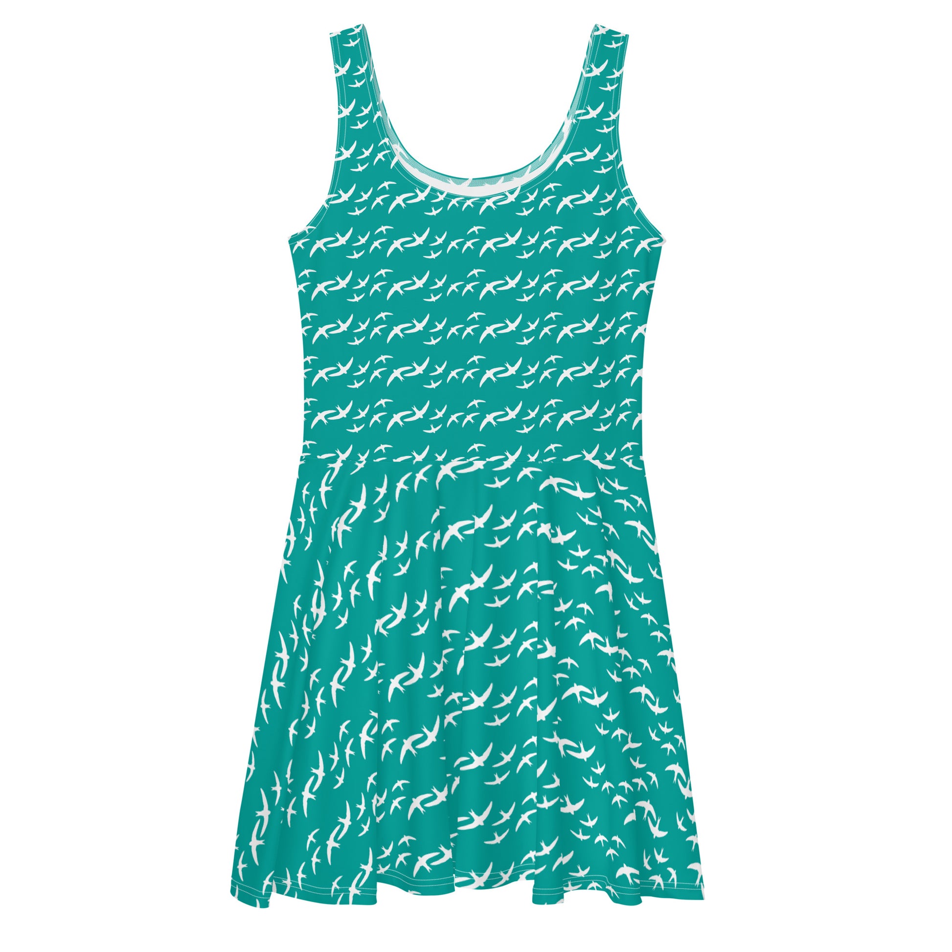 teal skater dress Posh Shirred Velvet Skater Dress in Teal green L