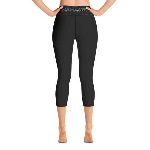 Yoga/Sports Solid Black Capri Leggings