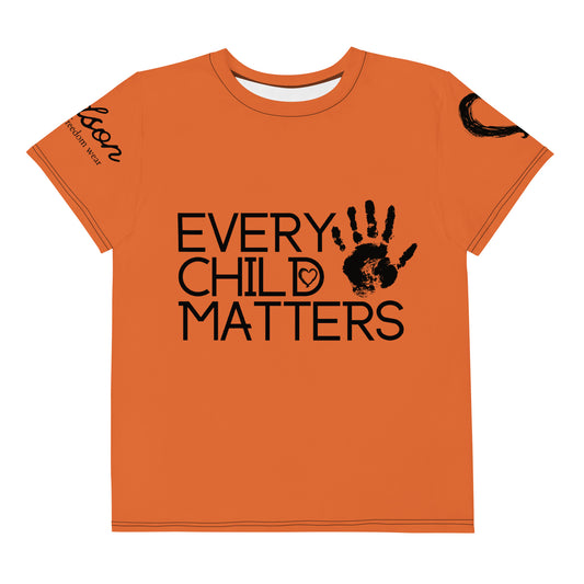 ORANGE SHIRT DAY Every Child Matters Youth Crew Neck T-Shirt (sizes 8-20)