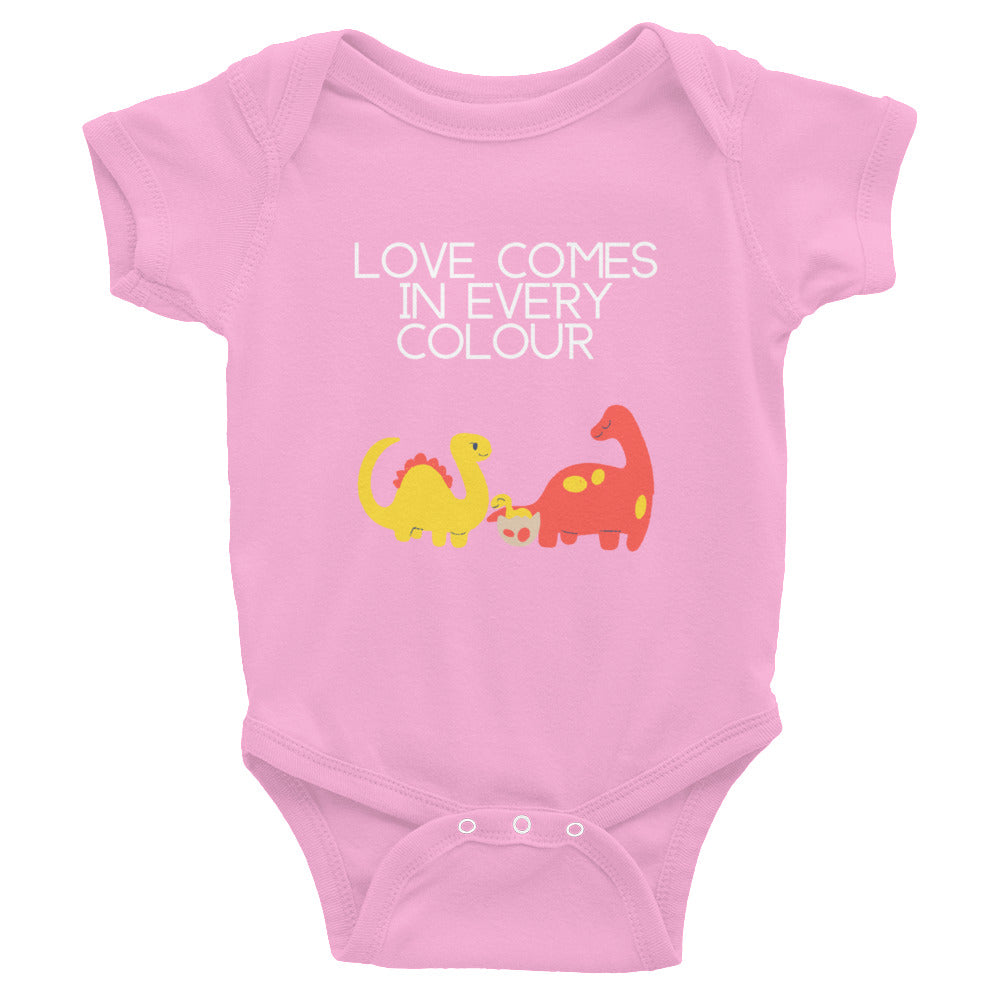 Love Comes in Every Colour Baby Short Sleeve One Piece Onesie