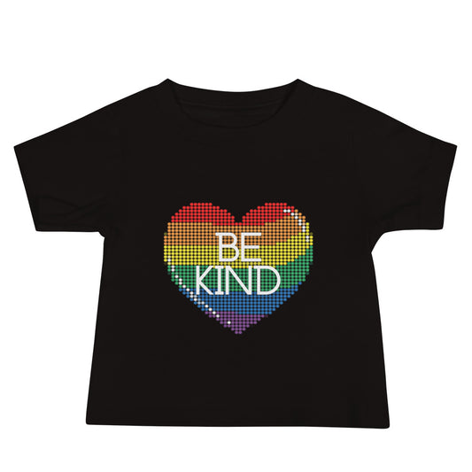 Be Kind Rainbow Heart Baby Jersey Short Sleeve T-Shirt