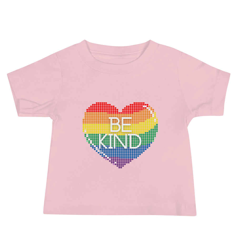 Be Kind Rainbow Heart Baby Jersey Short Sleeve T-Shirt