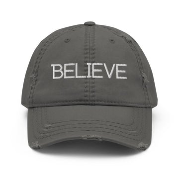 Believe Distressed Dad Hat