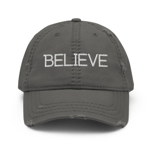 Believe Distressed Dad Hat
