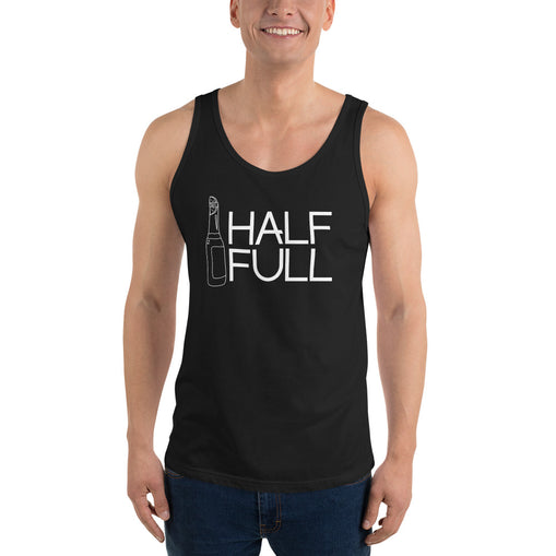 Half Full Unisex Tank Top