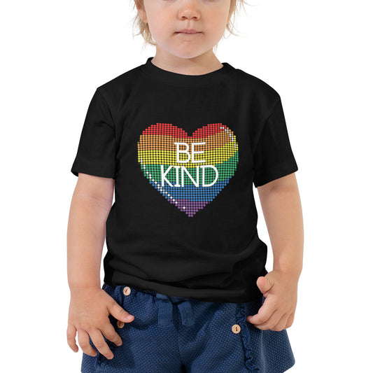 Be Kind (Rainbow Heart) Toddler Short Sleeve Tee