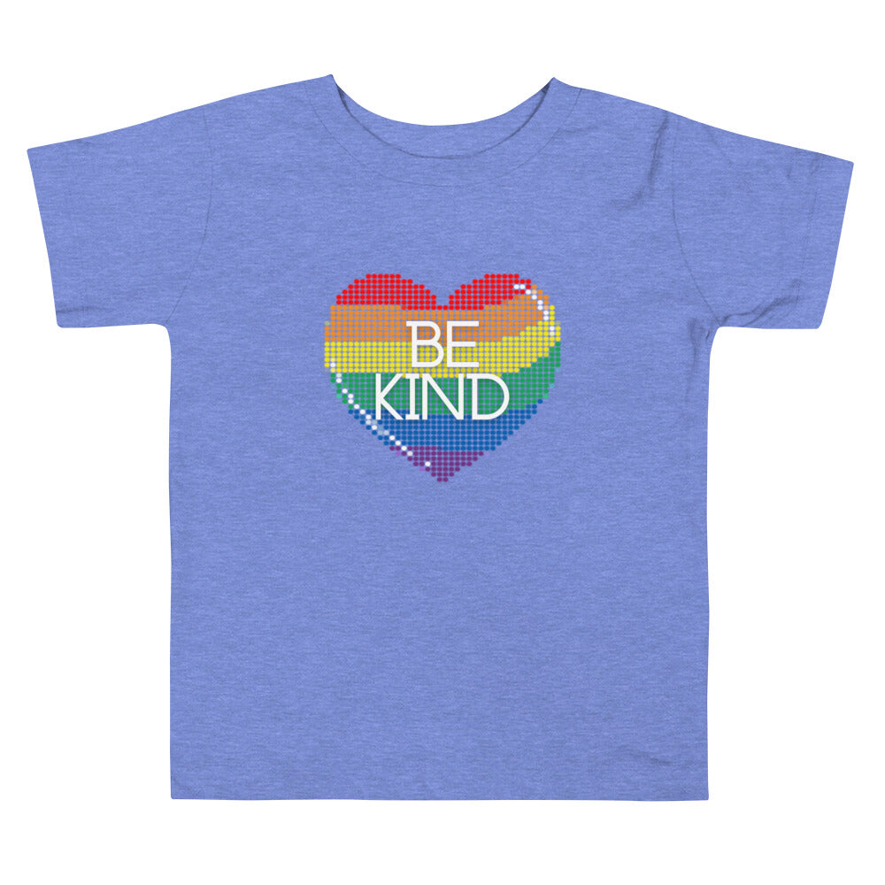 Be Kind (Rainbow Heart) Toddler Short Sleeve Tee