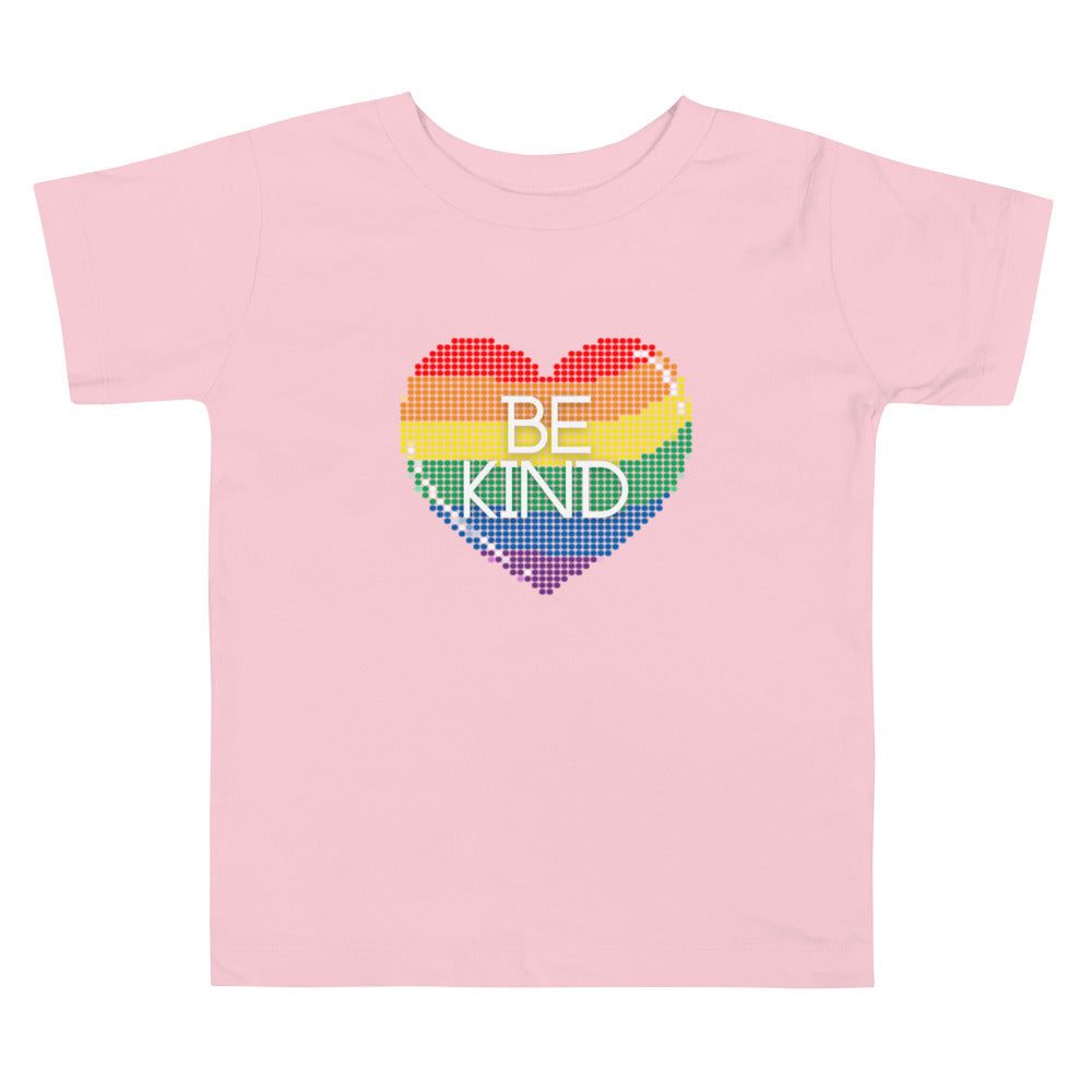 Be Kind (Rainbow Heart) Toddler Short Sleeve Tee