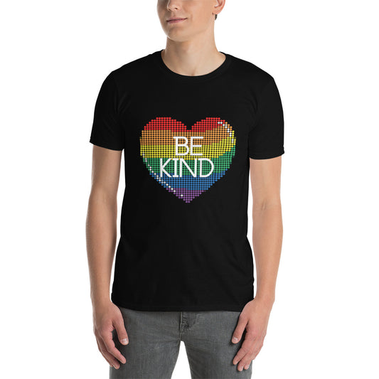 Be Kind Rainbow Heart Short-Sleeve Unisex T-Shirt
