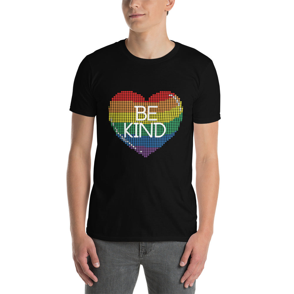 Be Kind Rainbow Heart Short-Sleeve Unisex T-Shirt