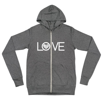 Luxe Love Unisex Lightweight Zip Hoodie