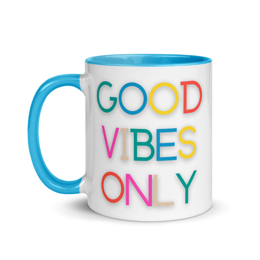 Good Vibes Only Rainbow Mug