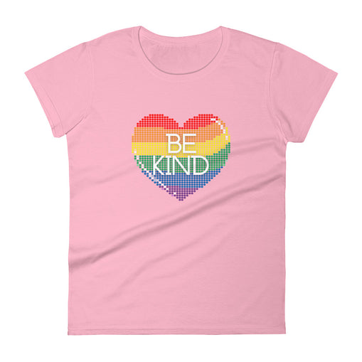 Be Kind Rainbow Heart Women's Short Sleeve T-Shirt