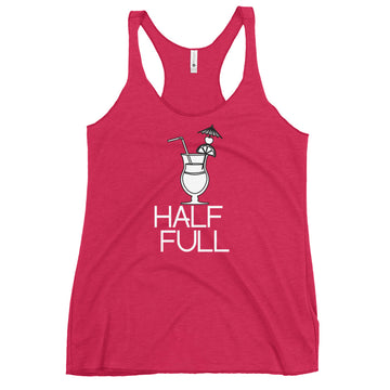 Half Full (Cocktail) Women's Racerback Tank