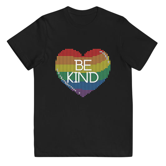 Be Kind (Rainbow Heart) Youth Jersey T-Shirt
