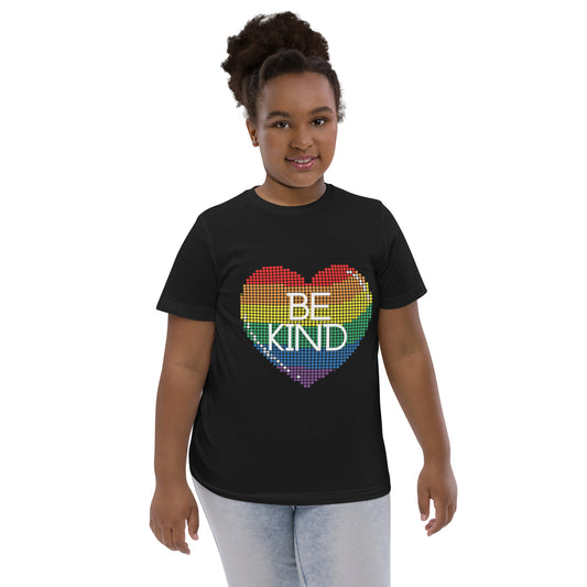 Be Kind (Rainbow Heart) Youth Jersey T-Shirt