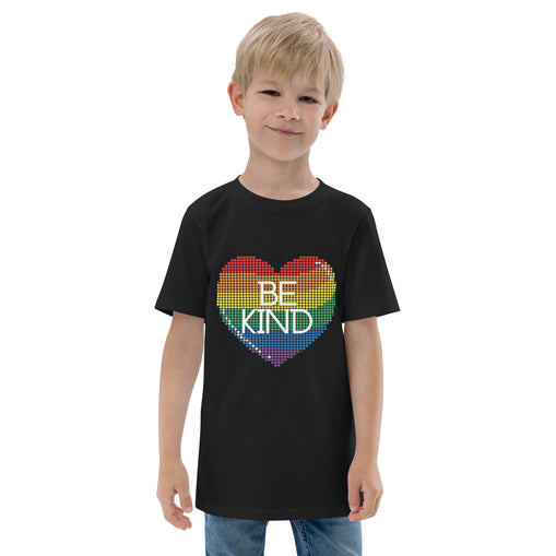 Be Kind (Rainbow Heart) Youth Jersey T-Shirt